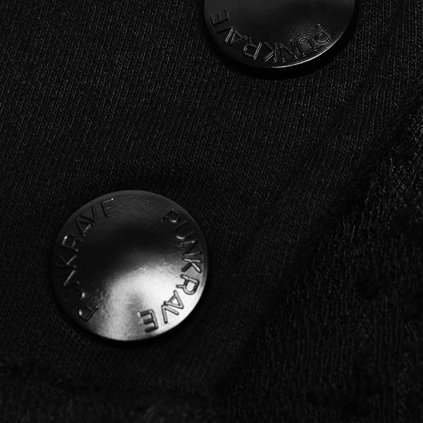 PUNK RAVE Polo Manches Longues ‘Black Plague’ Noir Top ventes 11