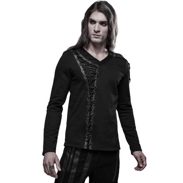PUNK RAVE Polo Manches Longues ‘Dark Devil’ Noir comparez les prix 3