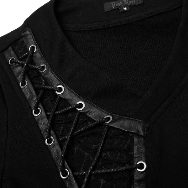 PUNK RAVE Polo Manches Longues ‘Dark Devil’ Noir comparez les prix 14