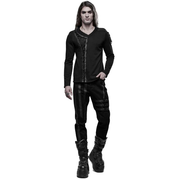 PUNK RAVE Polo Manches Longues ‘Dark Devil’ Noir comparez les prix 6