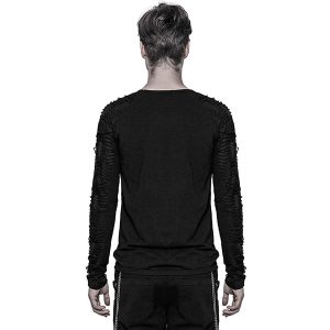 grande qualité PUNK RAVE Polo Manches Longues ‘Nazgul’ Noir 15