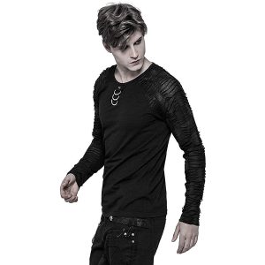 grande qualité PUNK RAVE Polo Manches Longues ‘Nazgul’ Noir 19