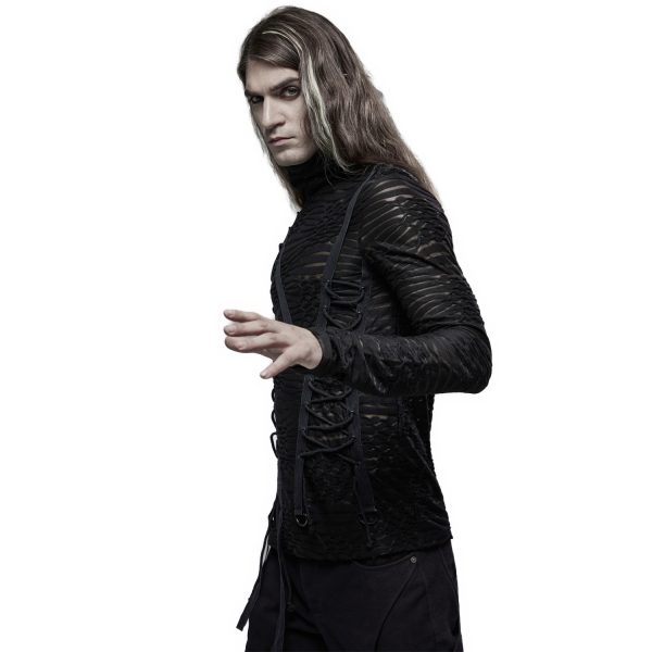 PUNK RAVE Polo Manches Longues ‘The Dark Tower’ Noir Boutique officielle 6