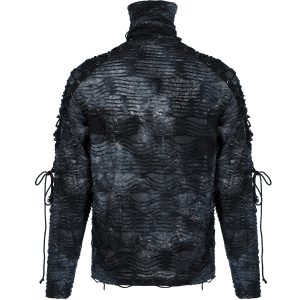 Achat PUNK RAVE Polo Masque ‘Samhain’ Noir Et Bleu 41