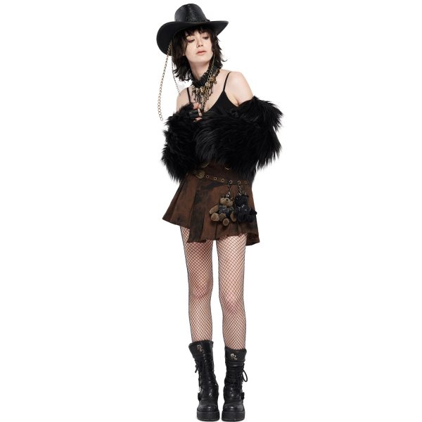 PUNK RAVE Porte-Clés ‘Punk Bear’ Noir garantie de qualité 13