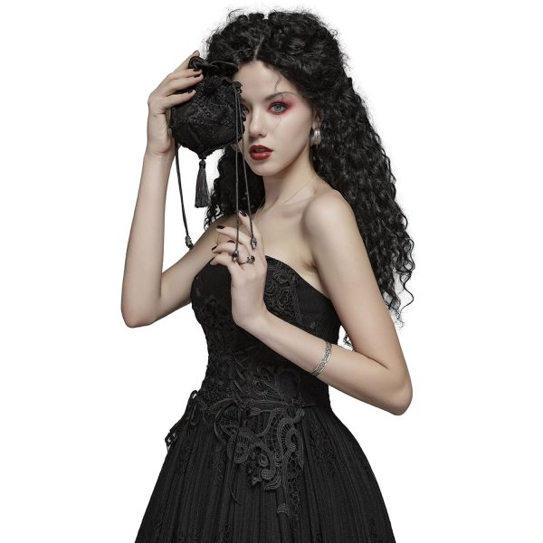 à prix imbattables PUNK RAVE Porte-Monnaie Gothic Lolita ‘Black Fairy’ Noir 3