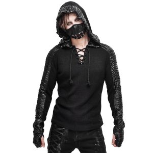 DEVIL FASHION Pull à Capuche ‘Altaïr’ Noir marque pas cher 19