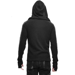 DEVIL FASHION Pull à Capuche ‘Altaïr’ Noir marque pas cher 21