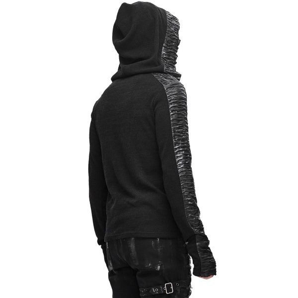 DEVIL FASHION Pull à Capuche ‘Altaïr’ Noir marque pas cher 5