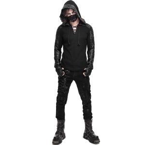 DEVIL FASHION Pull à Capuche ‘Altaïr’ Noir marque pas cher 27