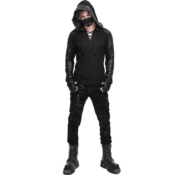 DEVIL FASHION Pull à Capuche ‘Altaïr’ Noir marque pas cher 7