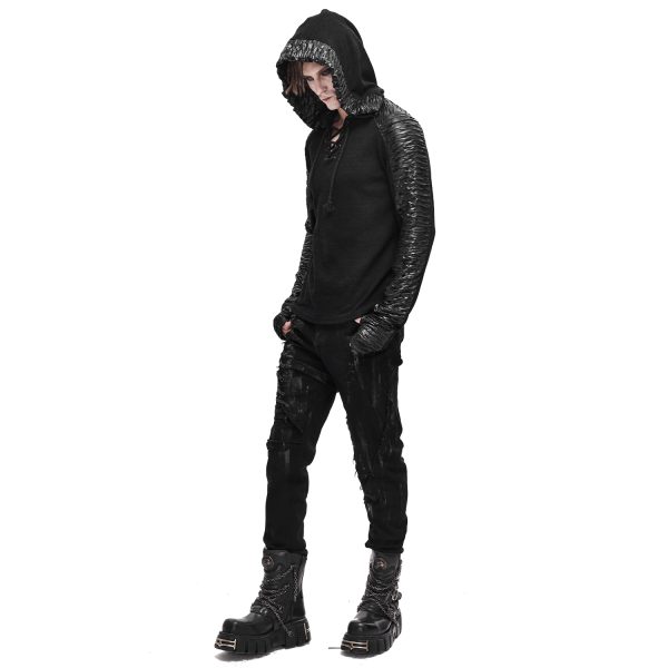 DEVIL FASHION Pull à Capuche ‘Altaïr’ Noir marque pas cher 8