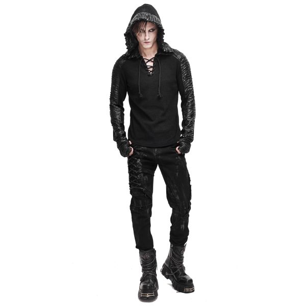 DEVIL FASHION Pull à Capuche ‘Altaïr’ Noir marque pas cher 9