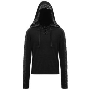 DEVIL FASHION Pull à Capuche ‘Altaïr’ Noir marque pas cher 33