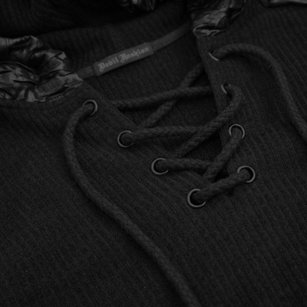 DEVIL FASHION Pull à Capuche ‘Altaïr’ Noir marque pas cher 13