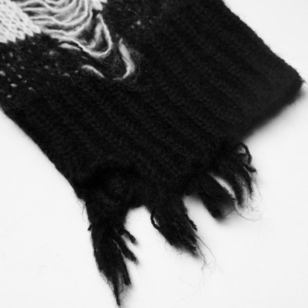 grand choix PUNK RAVE Pull ‘Dark Doll’ à Rayures Noires Et Blanches 21
