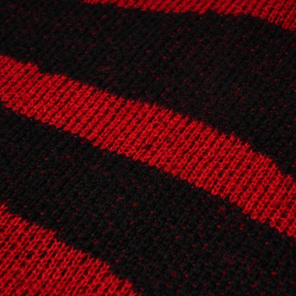 PUNK RAVE Pull ‘Dark Doll’ à Rayures Rouges Et Noires boutique en france 18