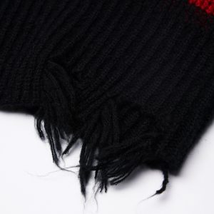 PUNK RAVE Pull ‘Dark Doll’ à Rayures Rouges Et Noires boutique en france 60