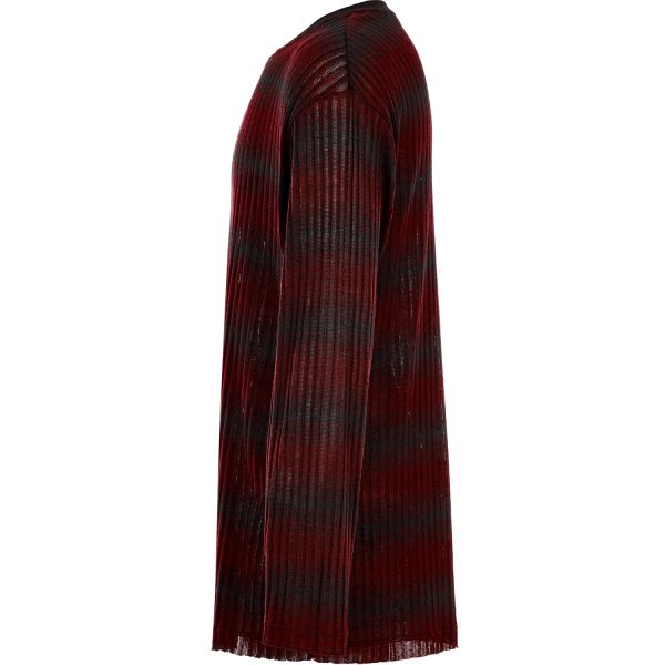 PUNK RAVE Pull ‘Pagan’ Rayé Rouge Et Noir REMISE allant 12
