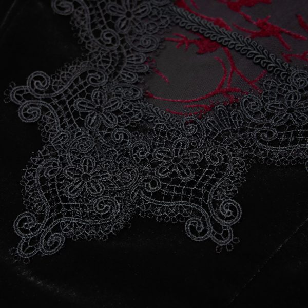 marques de renommée PUNK RAVE Robe Asymétrique ‘Bara’ En Velours Noir 14