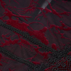 PUNK RAVE Robe Asymétrique ‘Bara’ En Velours Rouge l'unique style 51