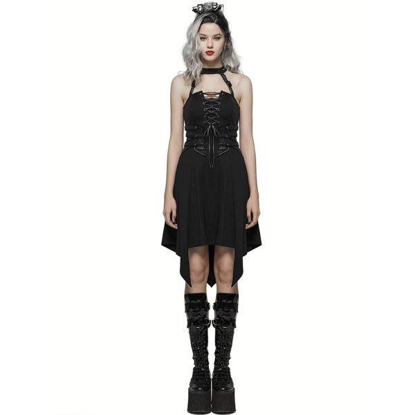 magasin france PUNK RAVE Robe Asymétrique ‘Bestia’ Noire 3