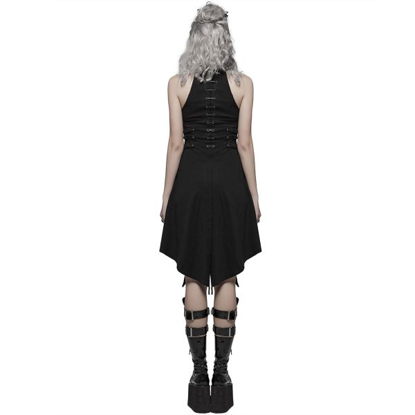 magasin france PUNK RAVE Robe Asymétrique ‘Bestia’ Noire 4