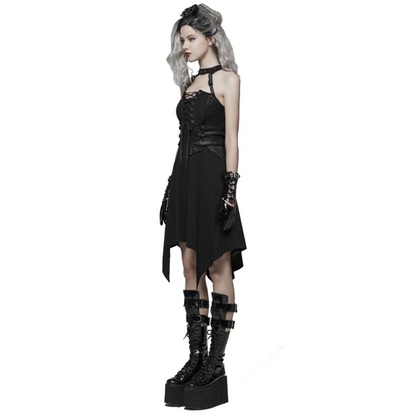 magasin france PUNK RAVE Robe Asymétrique ‘Bestia’ Noire 7