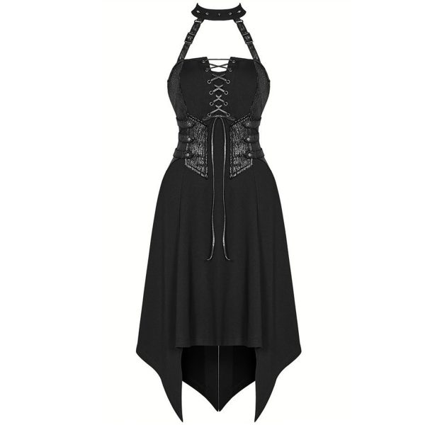 magasin france PUNK RAVE Robe Asymétrique ‘Bestia’ Noire 8