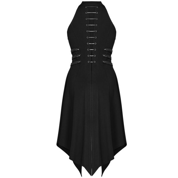 magasin france PUNK RAVE Robe Asymétrique ‘Bestia’ Noire 9