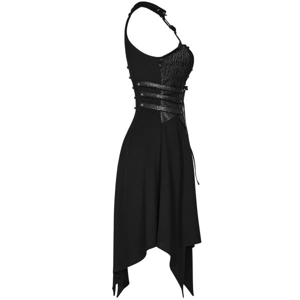 magasin france PUNK RAVE Robe Asymétrique ‘Bestia’ Noire 10