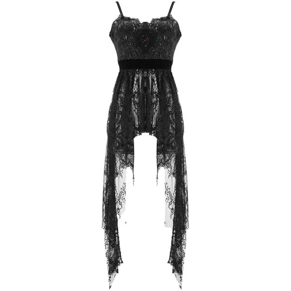﻿soldes Eva Lady Robe Asymétrique ‘Fael’ En Dentelle Et Jacquard Noirs 13
