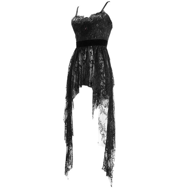 ﻿soldes Eva Lady Robe Asymétrique ‘Fael’ En Dentelle Et Jacquard Noirs 15
