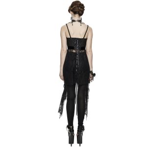 ﻿soldes Eva Lady Robe Asymétrique ‘Fael’ En Dentelle Et Jacquard Noirs 24