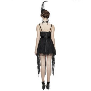 ﻿soldes Eva Lady Robe Asymétrique ‘Fael’ En Dentelle Et Jacquard Noirs 26