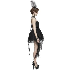 ﻿soldes Eva Lady Robe Asymétrique ‘Fael’ En Dentelle Et Jacquard Noirs 30