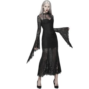 PUNK RAVE Robe ‘Dark Nympha’ Noire Large choix en ligne 17