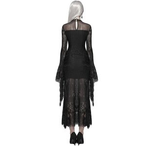 PUNK RAVE Robe ‘Dark Nympha’ Noire Large choix en ligne 19