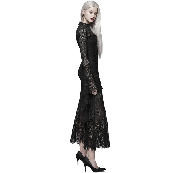 PUNK RAVE Robe ‘Dark Nympha’ Noire Large choix en ligne 6