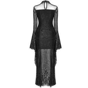 PUNK RAVE Robe ‘Dark Nympha’ Noire Large choix en ligne 29