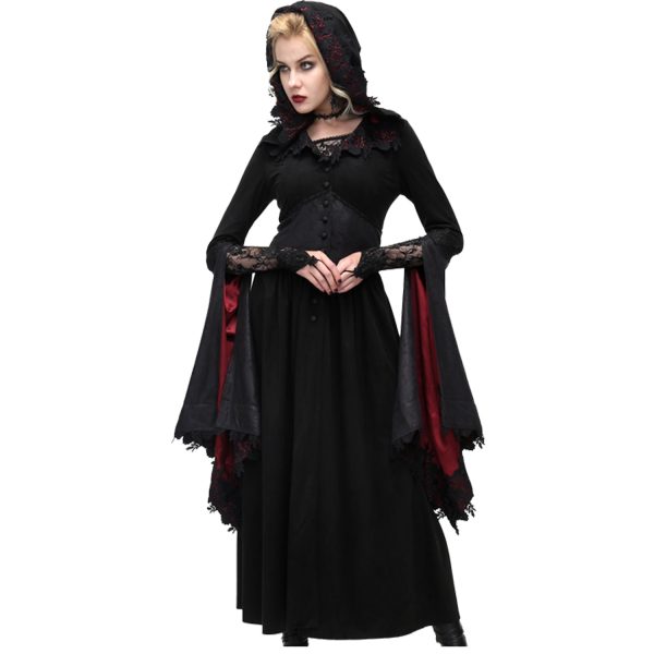 DEVIL FASHION Robe ‘Dark Witch’ Noire magasin en ligne france 9