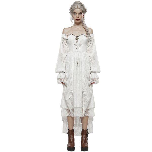 achetez pas cher PUNK RAVE Robe ‘Duchess’ Blanche 6