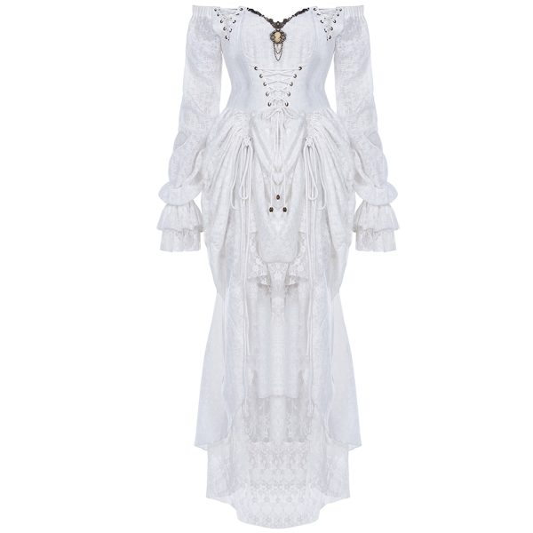 achetez pas cher PUNK RAVE Robe ‘Duchess’ Blanche 7