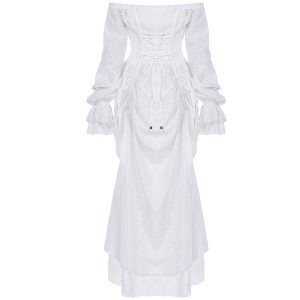 achetez pas cher PUNK RAVE Robe ‘Duchess’ Blanche 25