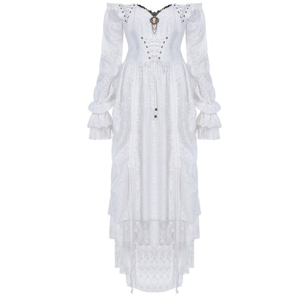 achetez pas cher PUNK RAVE Robe ‘Duchess’ Blanche 1
