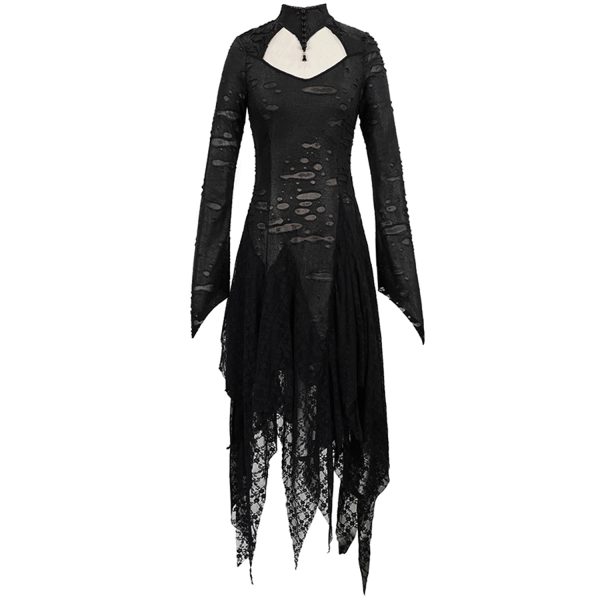 DEVIL FASHION Robe Gothique ‘Dragon Spine’ Noire à prix réduits 13