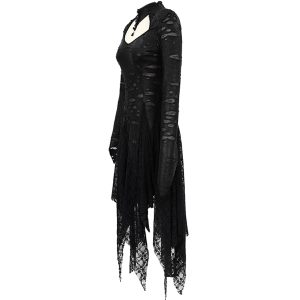 DEVIL FASHION Robe Gothique ‘Dragon Spine’ Noire à prix réduits 45