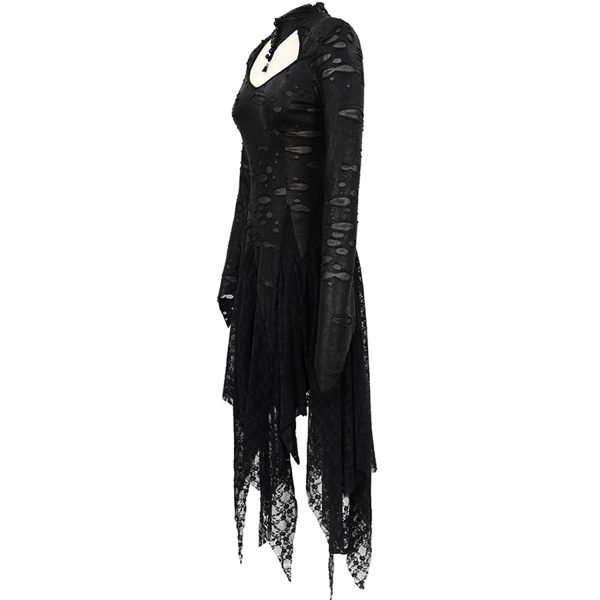 DEVIL FASHION Robe Gothique ‘Dragon Spine’ Noire à prix réduits 15