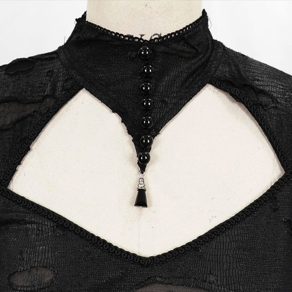 DEVIL FASHION Robe Gothique ‘Dragon Spine’ Noire à prix réduits 16
