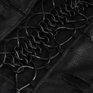 DEVIL FASHION Robe Gothique ‘Dragon Spine’ Noire à prix réduits 49